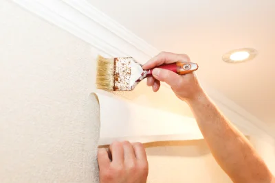 Pose de papier peint à Escurès — revêtements muraux et toiles de verre